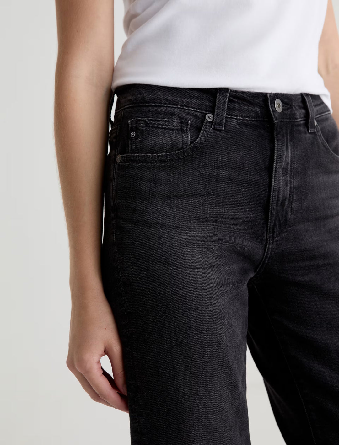 AG Brinley Mid Rise Straight Jeans - Nebula