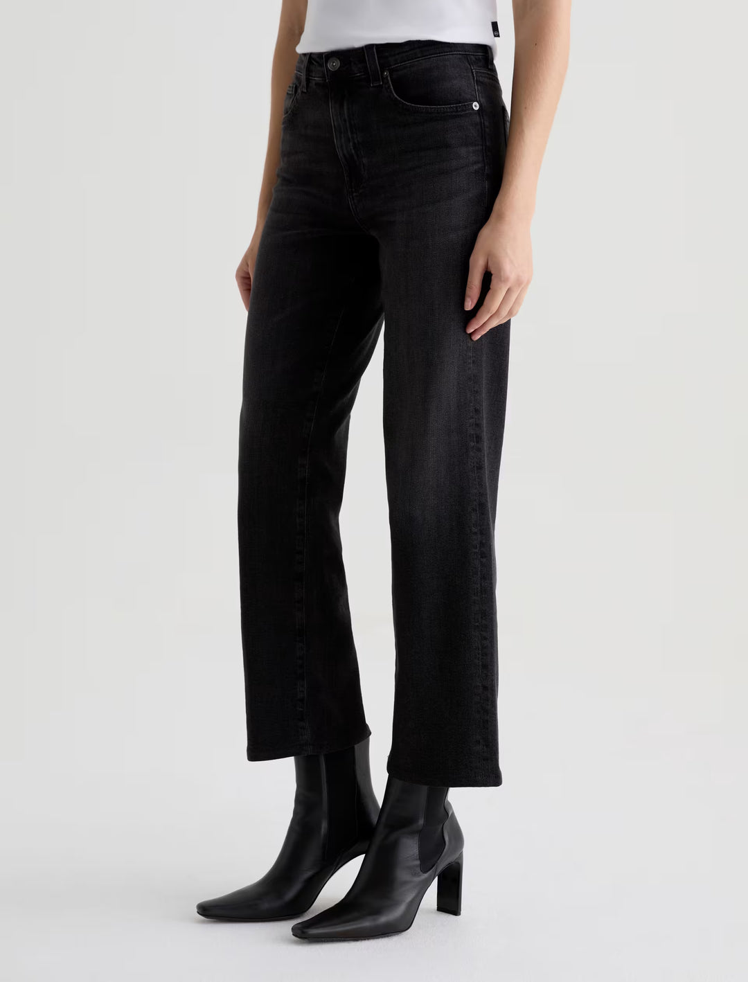 AG Brinley Mid Rise Straight Jeans - Nebula