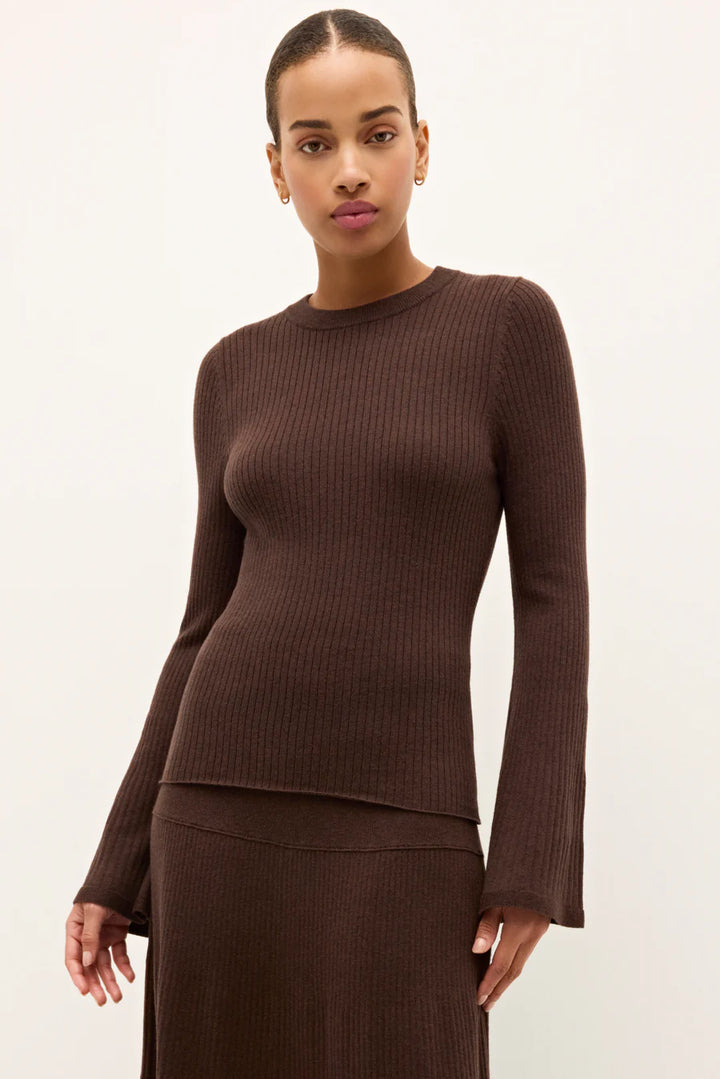Marie Oliver Carrey Top - Cacao