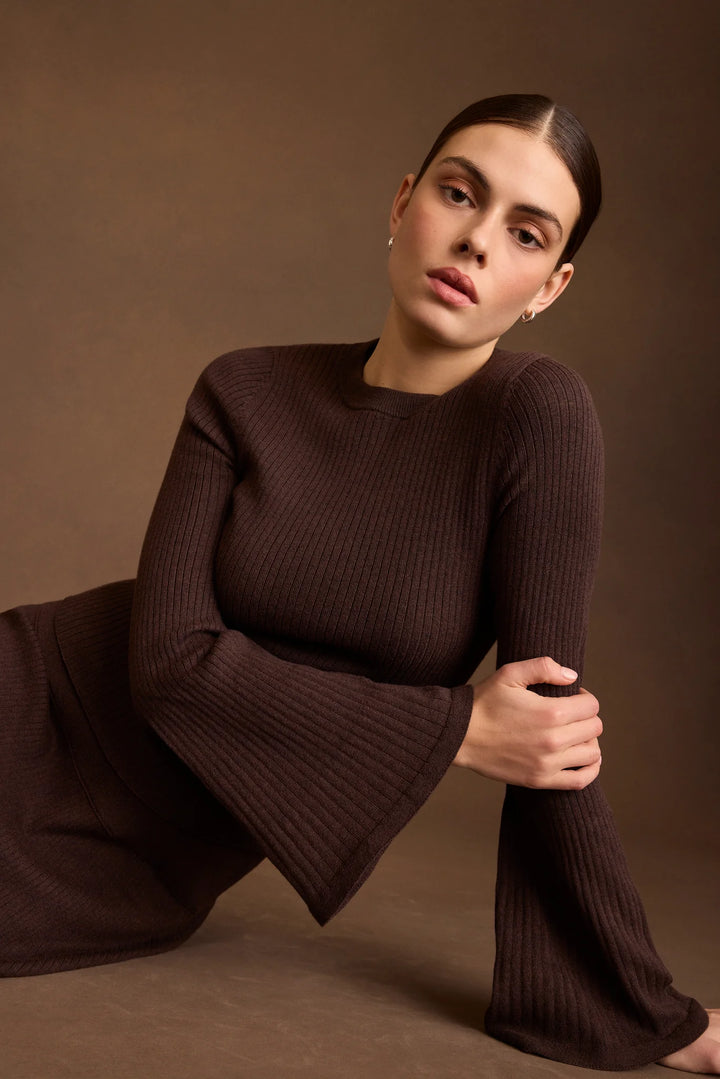 Marie Oliver Carrey Top - Cacao