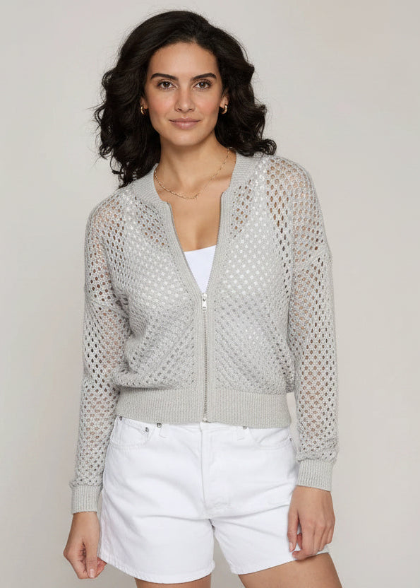 Autumn Cashmere Mesh Bomber