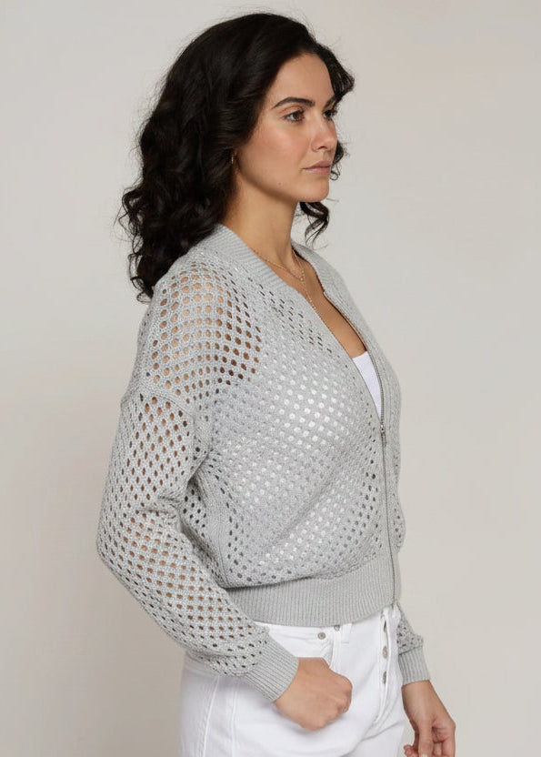 Autumn Cashmere Mesh Bomber