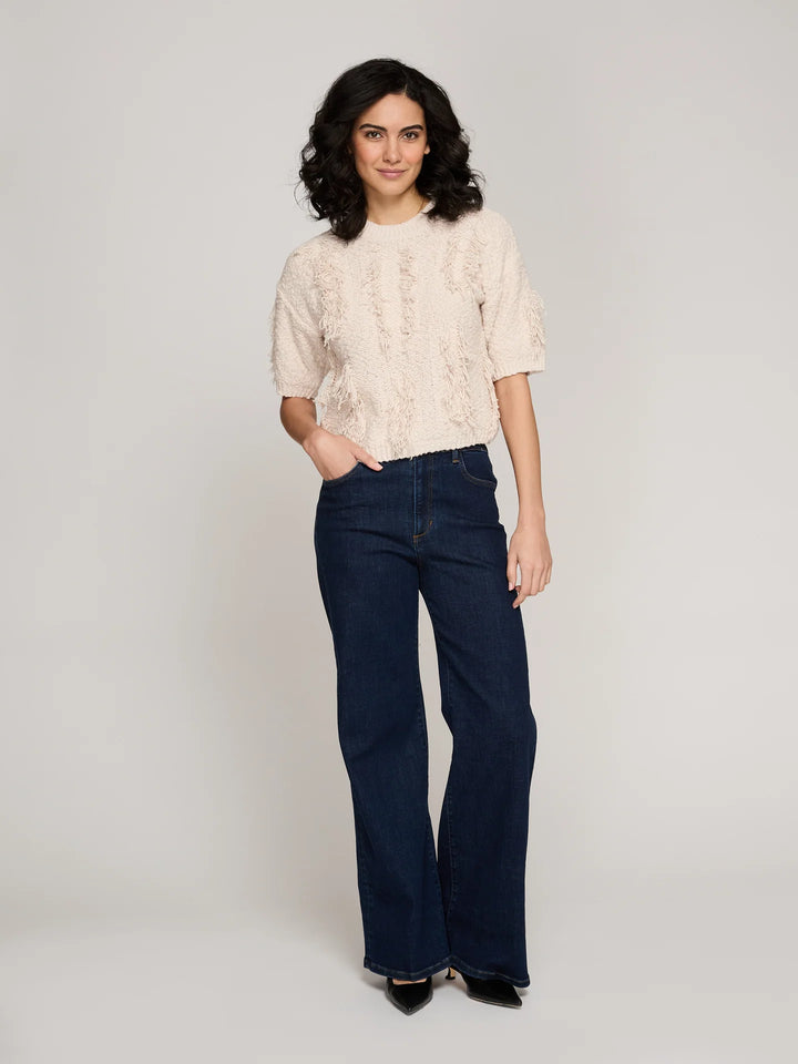 Autumn Cashere Fringe Crew Neck Sweater