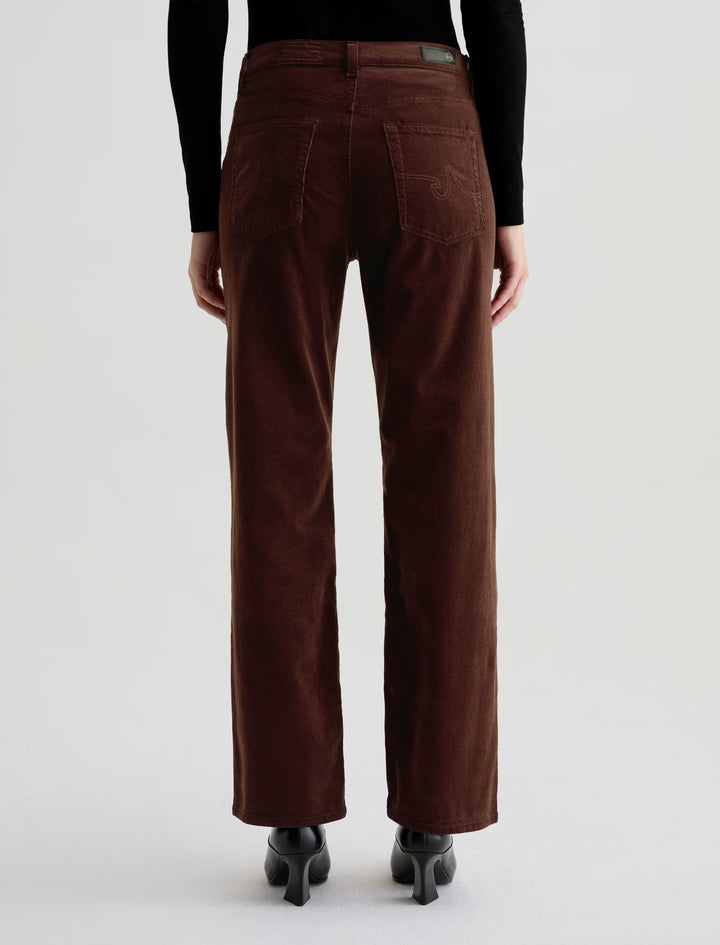 Ag Brinley Corduroy Mid-Rise Straight - Coffee Bean