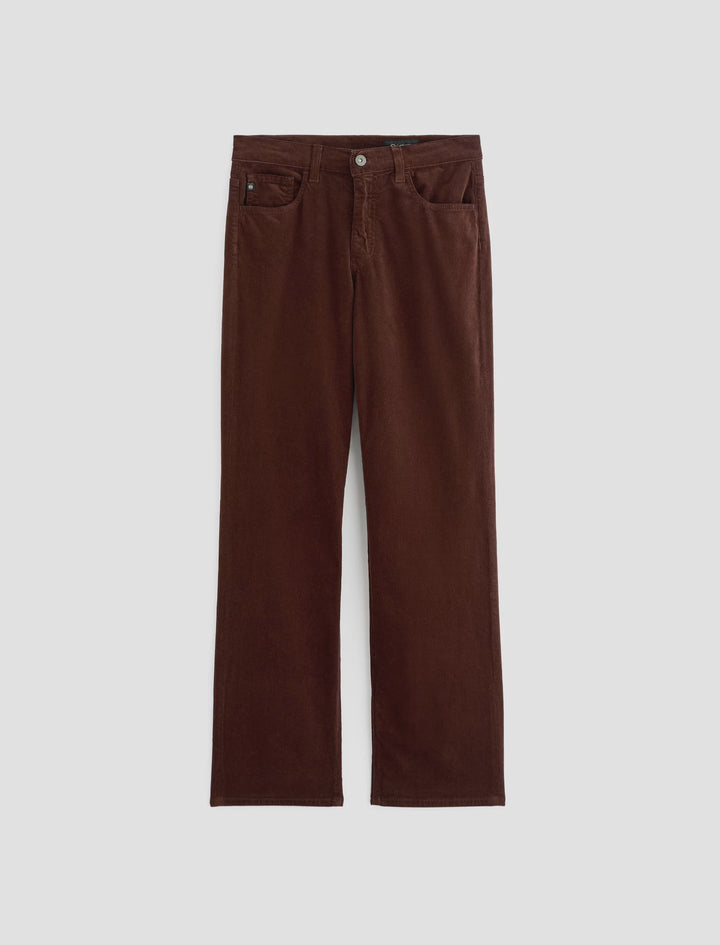 Ag Brinley Corduroy Mid-Rise Straight - Coffee Bean