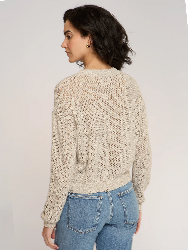 Autumn Cashmere Distressed Palm Tree Crew
