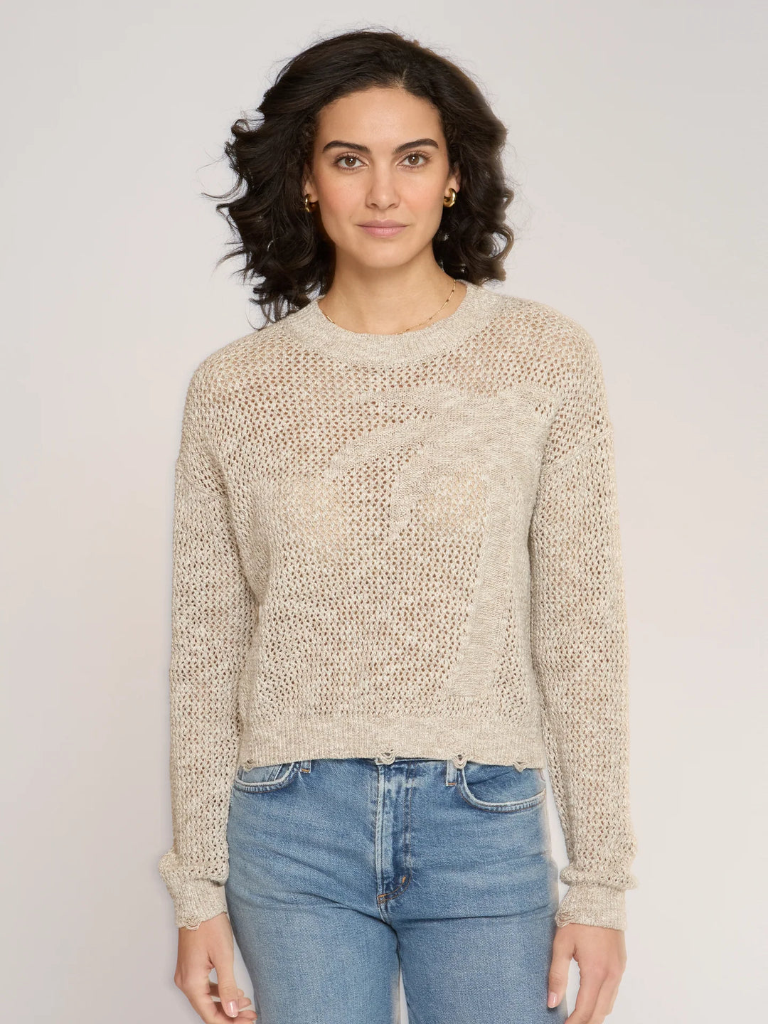 Autumn Cashmere Distressed Palm Tree Crew