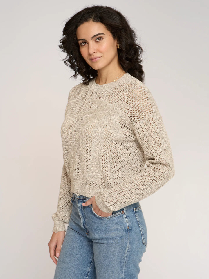Autumn Cashmere Distressed Palm Tree Crew