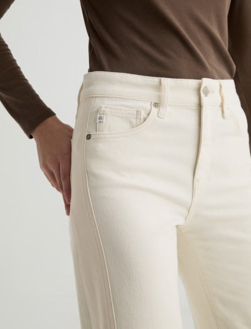 AG Saige Wide Leg Jean Powder/Ecru