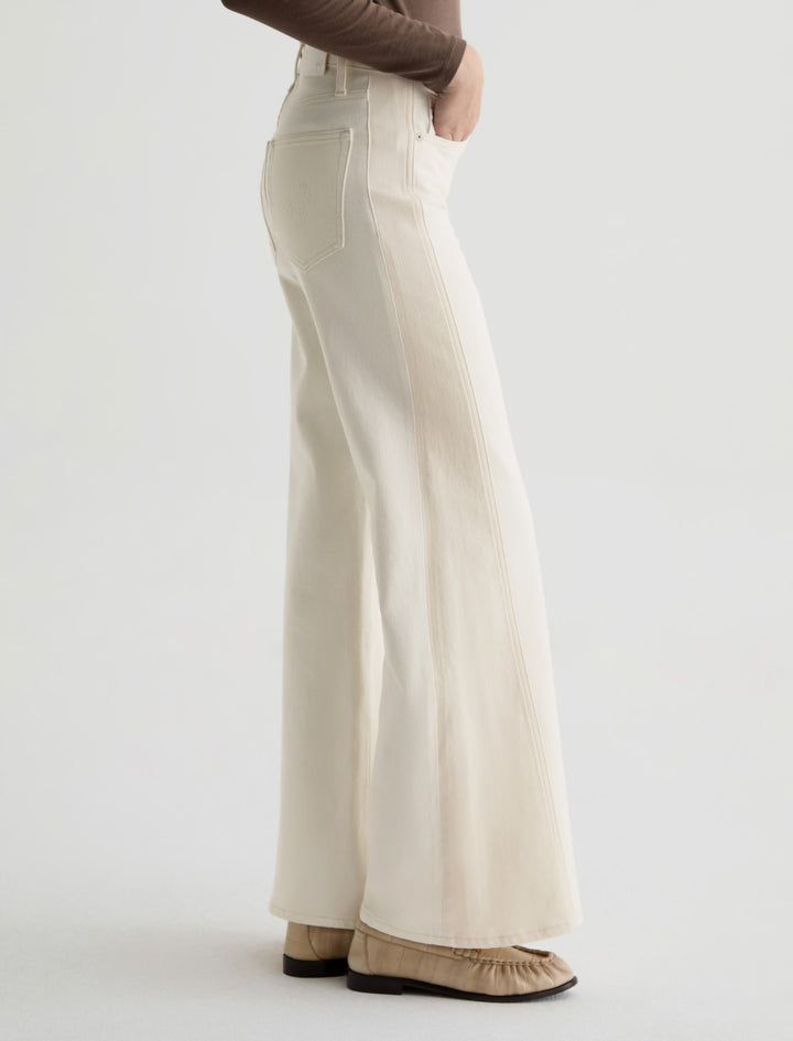 AG Saige Wide Leg Jean Powder/Ecru