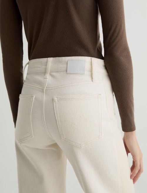 AG Saige Wide Leg Jean Powder/Ecru