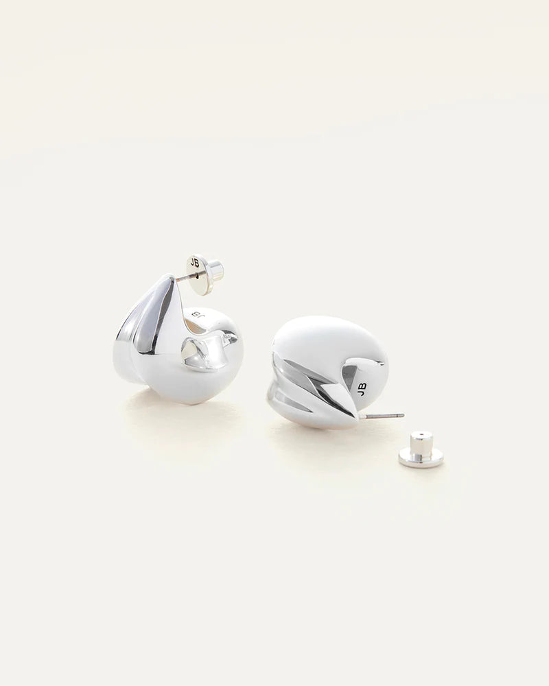 Jenny Bird Nouveaux Puff Earrings - Silver