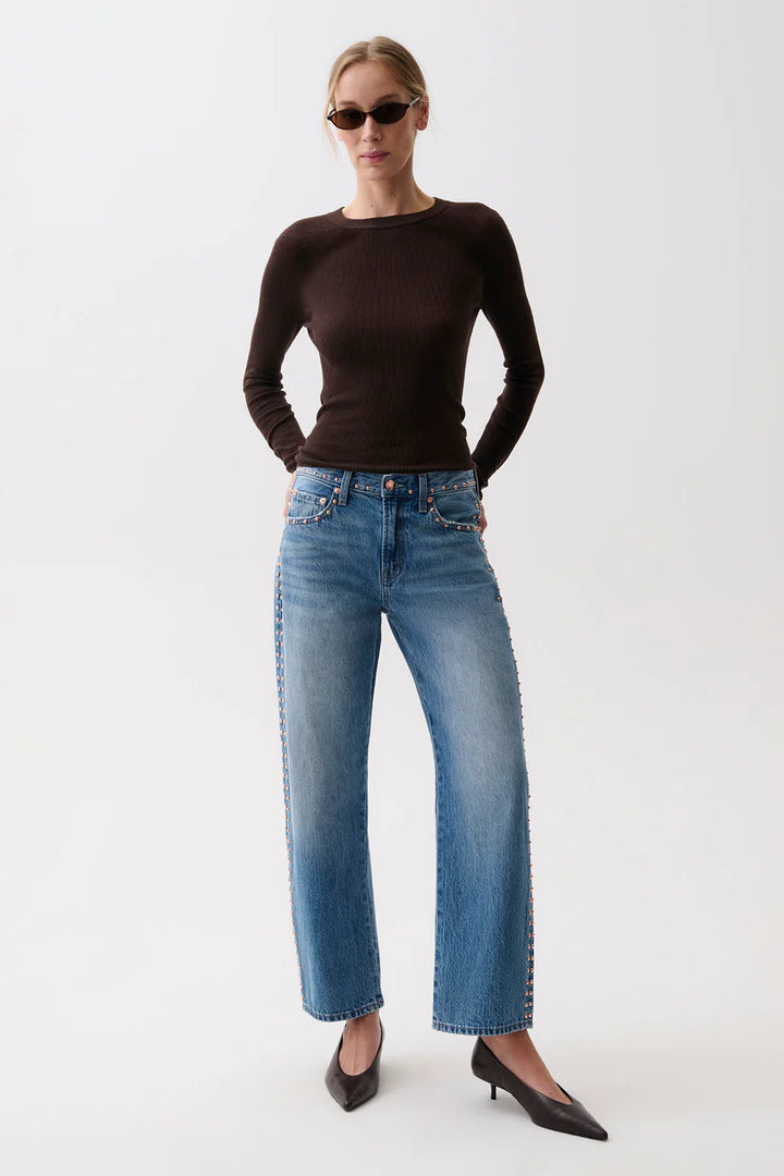 PISTOLA LEXI MID RISE BOWED STRAIGHT - STAR STUDDED