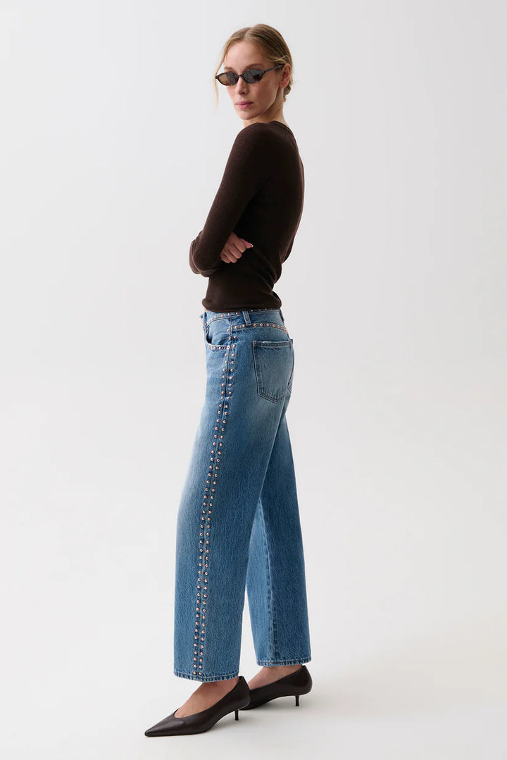 PISTOLA LEXI MID RISE BOWED STRAIGHT - STAR STUDDED
