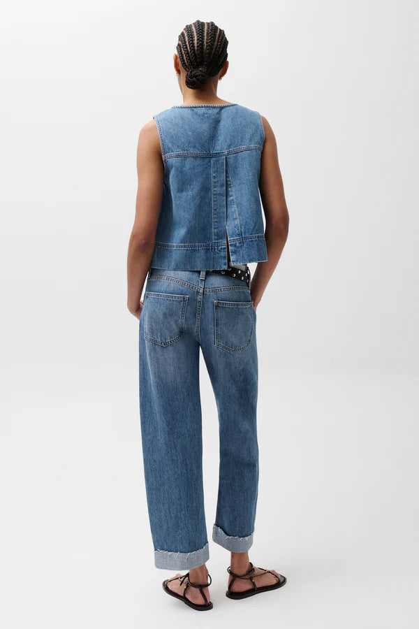 Pistola Kacey Mid Rise Cuffed Boyfriend Jean