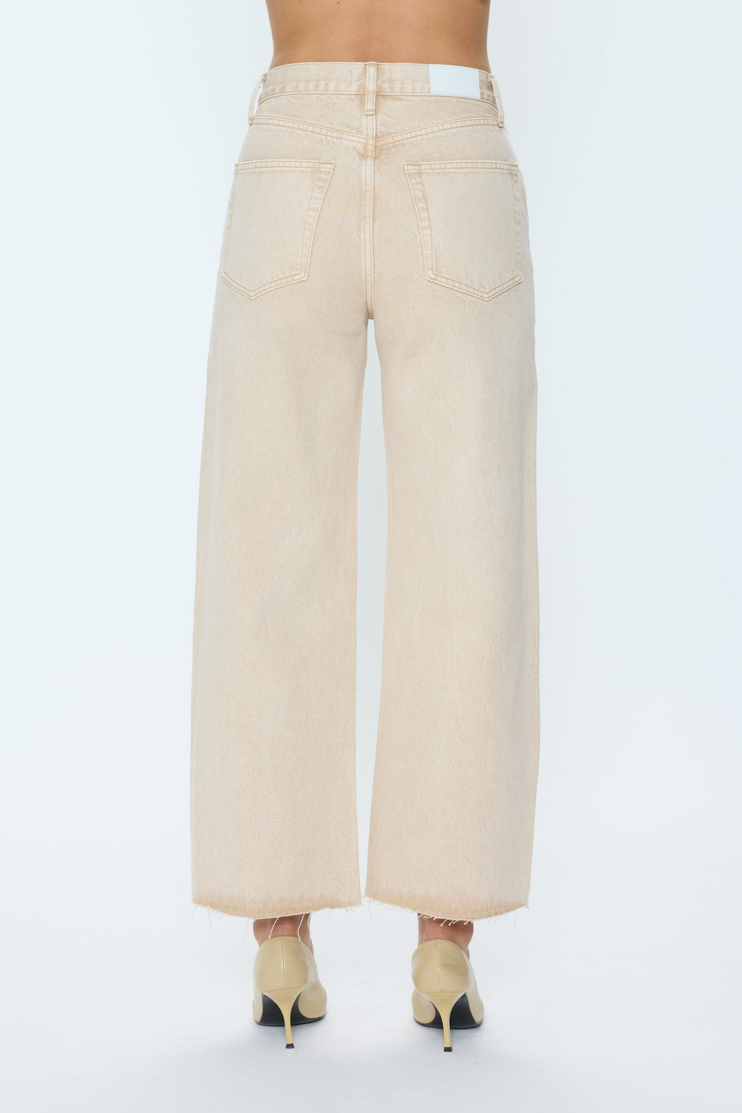 Pistola Tate High Rise Bowed Wide Leg Crop - Dune - EQUATION 