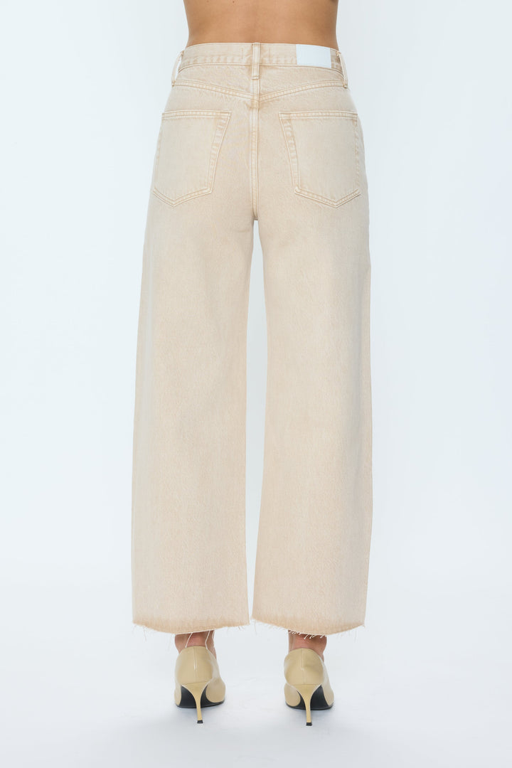 Pistola Tate High Rise Bowed Wide Leg Crop - Dune - EQUATION 
