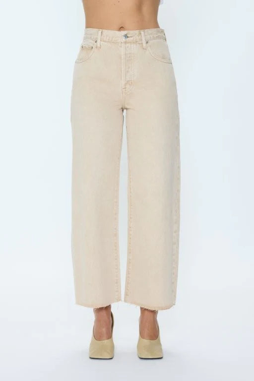Pistola Tate High Rise Bowed Wide Leg Crop - Dune - EQUATION 