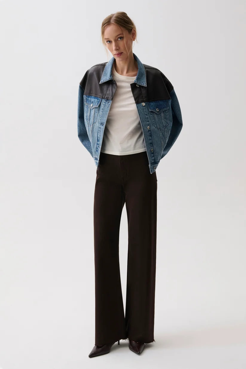 Pistola Penny High Rise Wide Leg Jean - Mocha