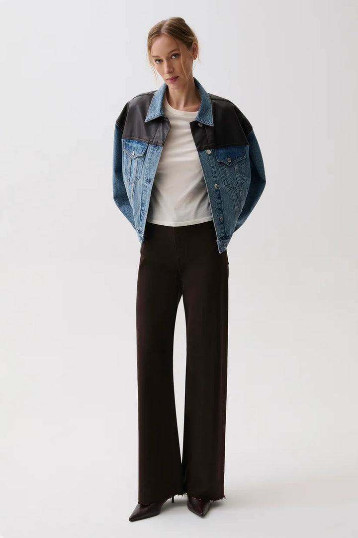 Pistola Penny High Rise Wide Leg Jean - Mocha