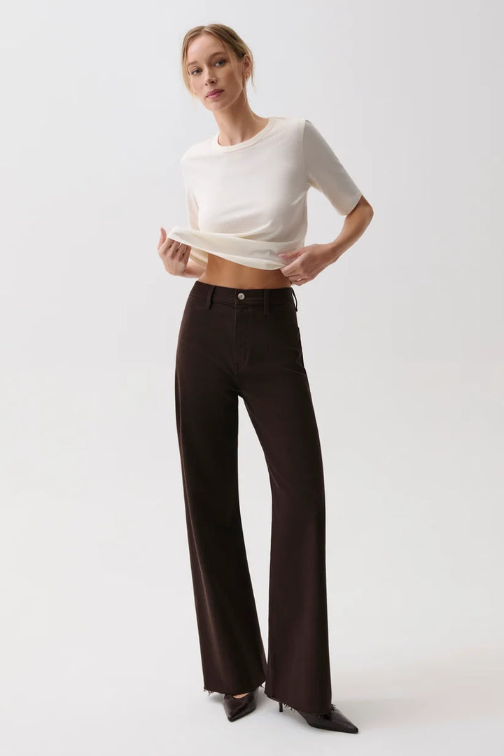 Pistola Penny High Rise Wide Leg Jean - Mocha