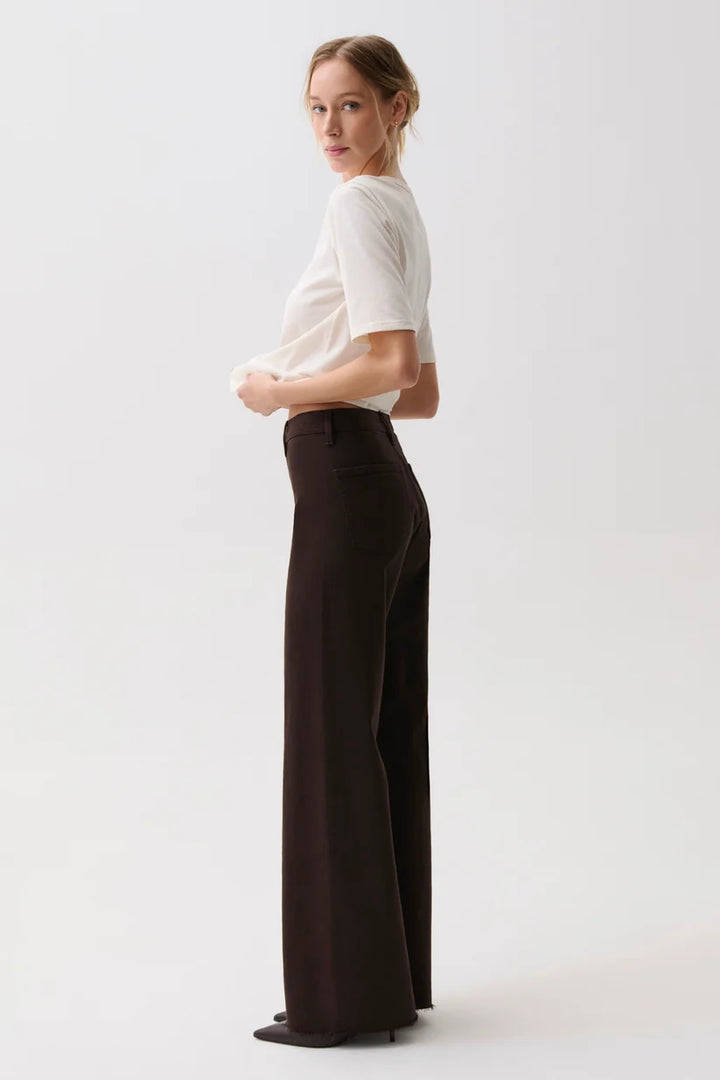 Pistola Penny High Rise Wide Leg Jean - Mocha