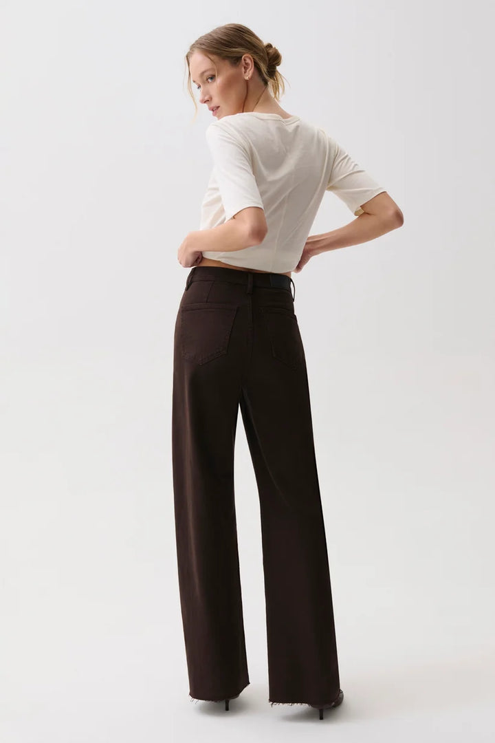 Pistola Penny High Rise Wide Leg Jean - Mocha