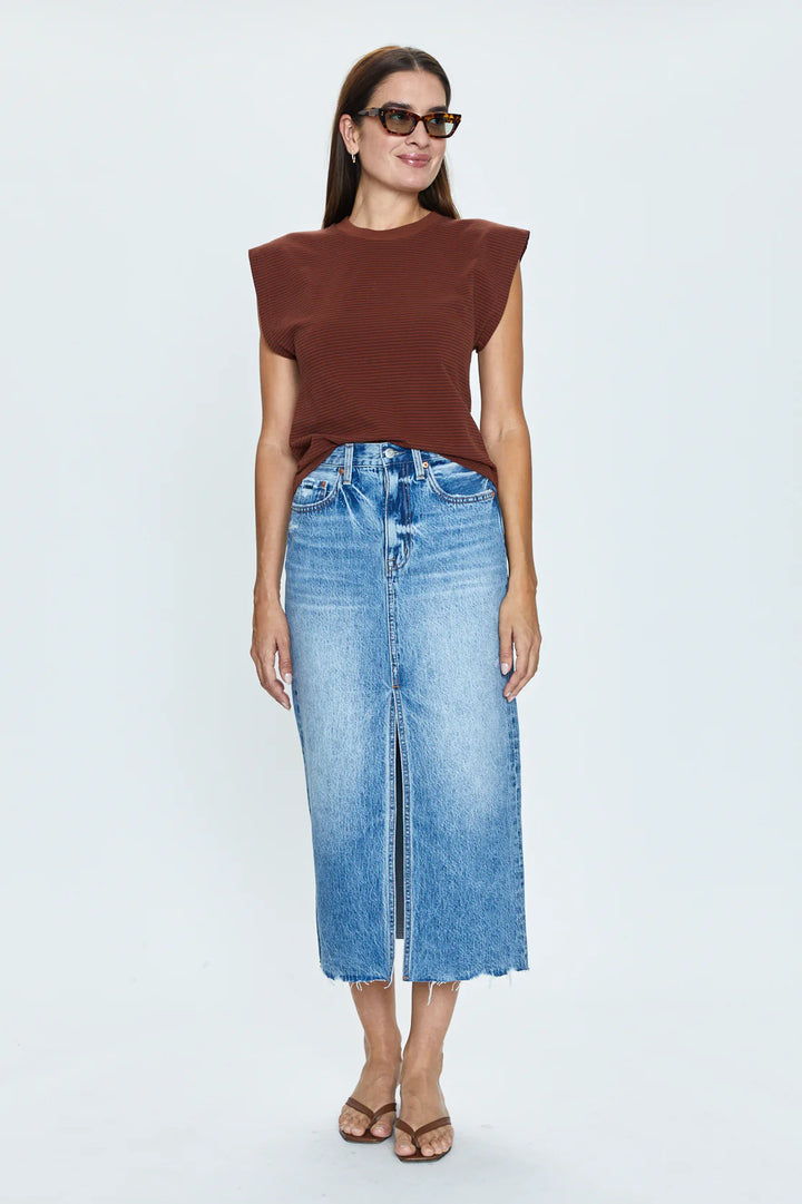 Pistola Alice Midi Denim Skirt - Portrait Vintage