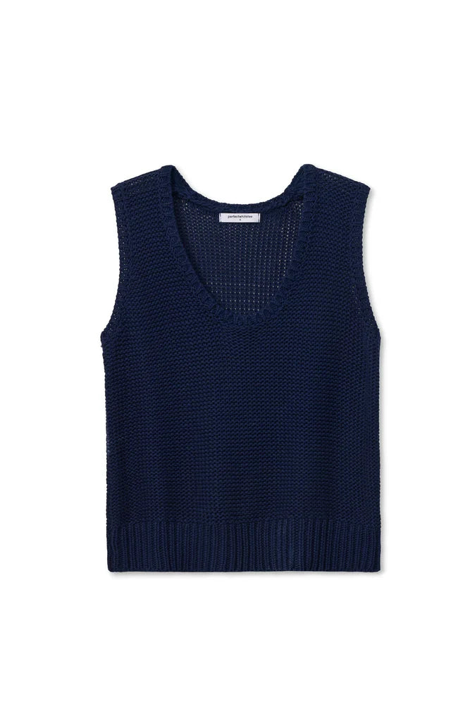 PERFECTWHITETEE Peggy U Neck Sweater-Navy