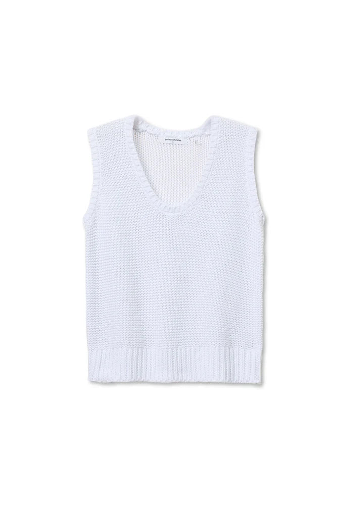 PERFECTWHITETEE Peggy U Neck Sweater-White