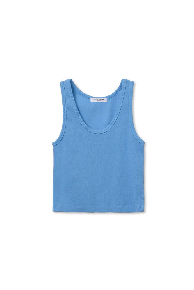 perfectwhitetee Blondie Tank -Pacific Blue