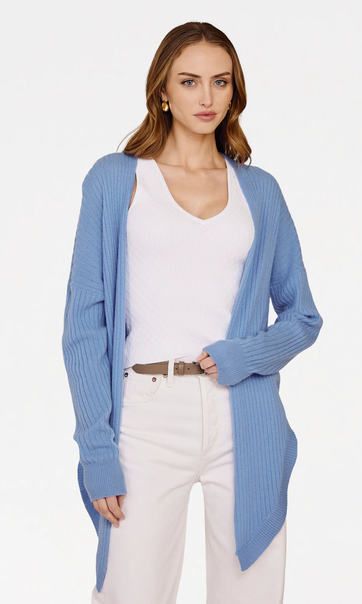 Autumn Cashmere Tie Front Rib Cardigan