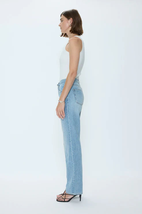 Pistola Issa Mid Rise Straight Leg Jeans - Road Trip