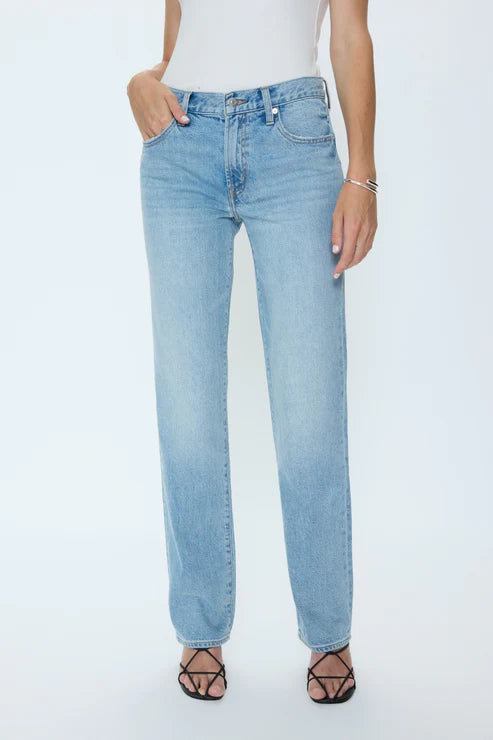 Pistola Issa Mid Rise Straight Leg Jeans - Road Trip