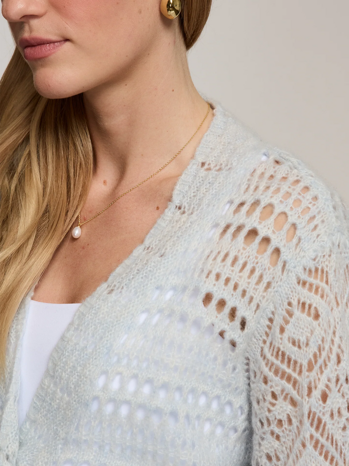 Autumn Cashmere Mixed Pointelle Cardigan