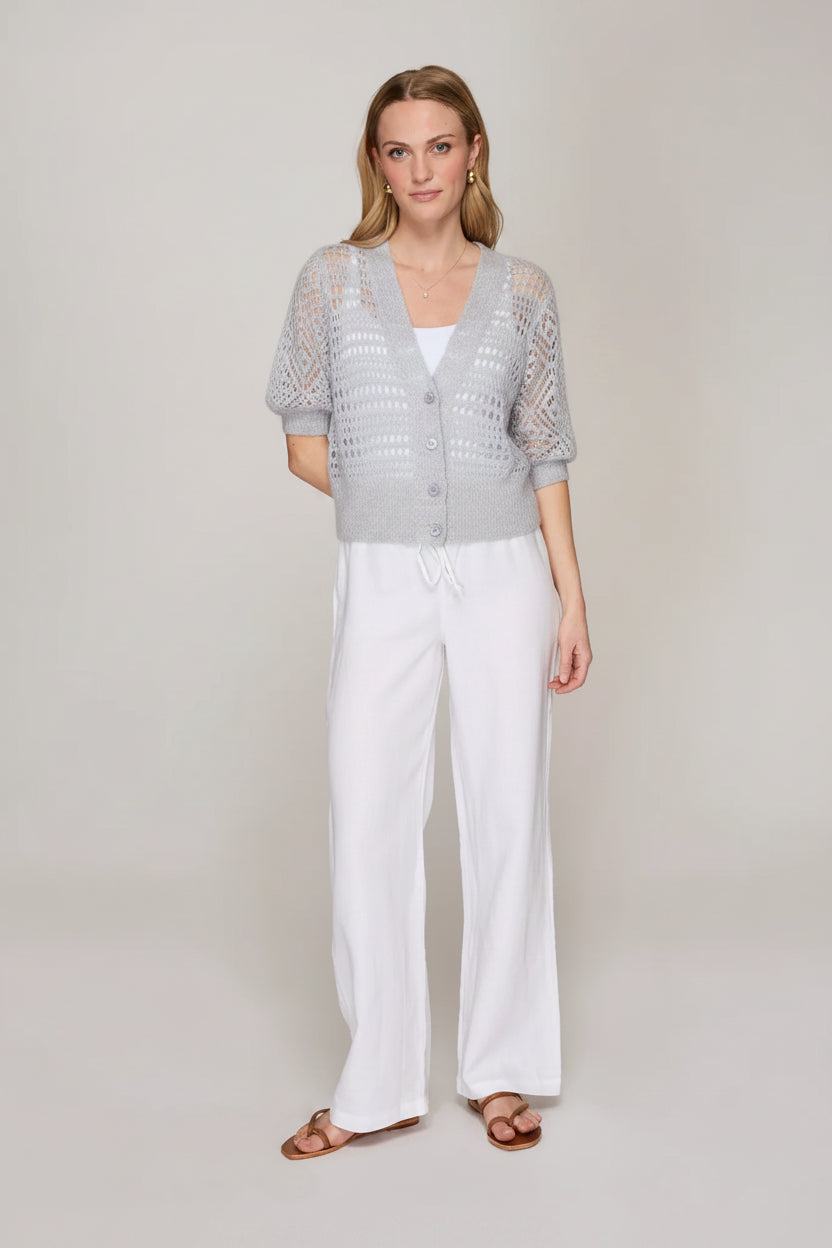 Autumn Cashmere Mixed Pointelle Cardigan