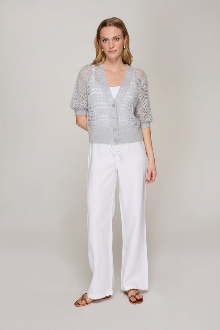 Autumn Cashmere Mixed Pointelle Cardigan