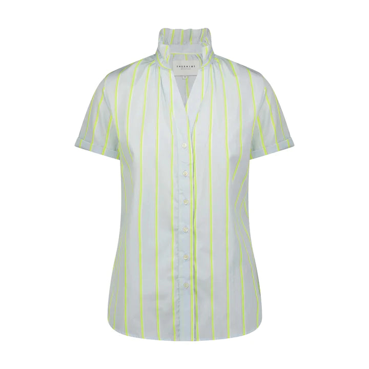 The Shirt The Short Sleeve Ruffled Collar Shirt