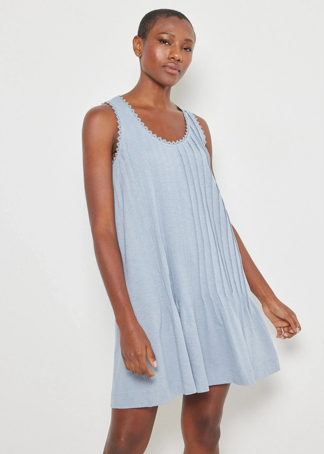 Lisa Todd In A Twirl Dress Denim EQUATION Lisa Todd In A Twirl Dress Denim EQUATION