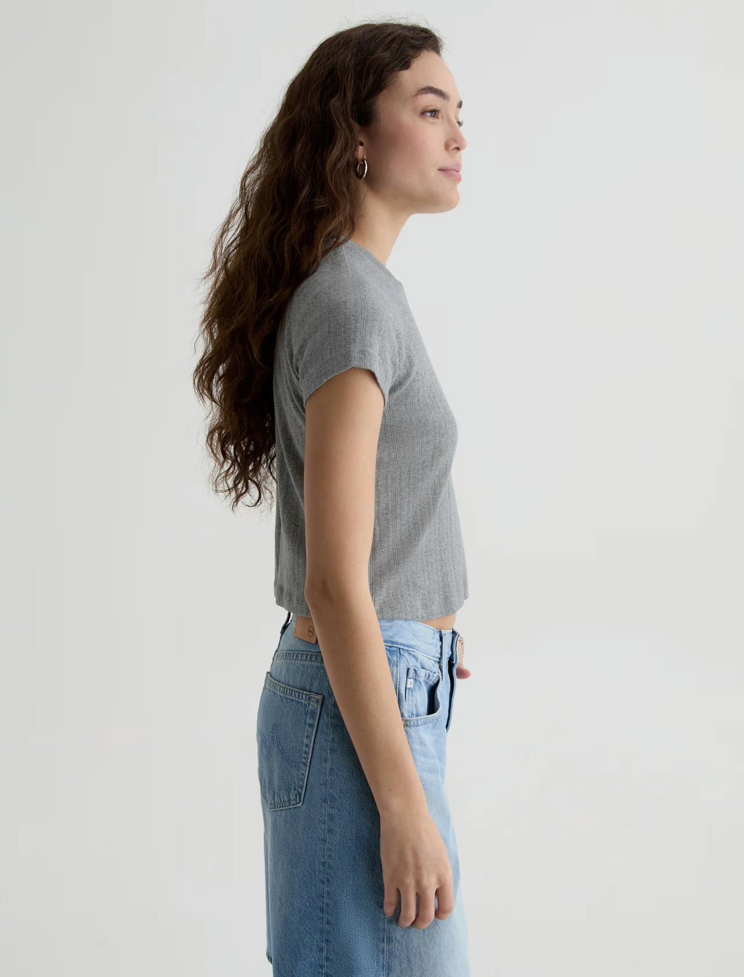 AG Jeans Sadie Crew Heather Grey