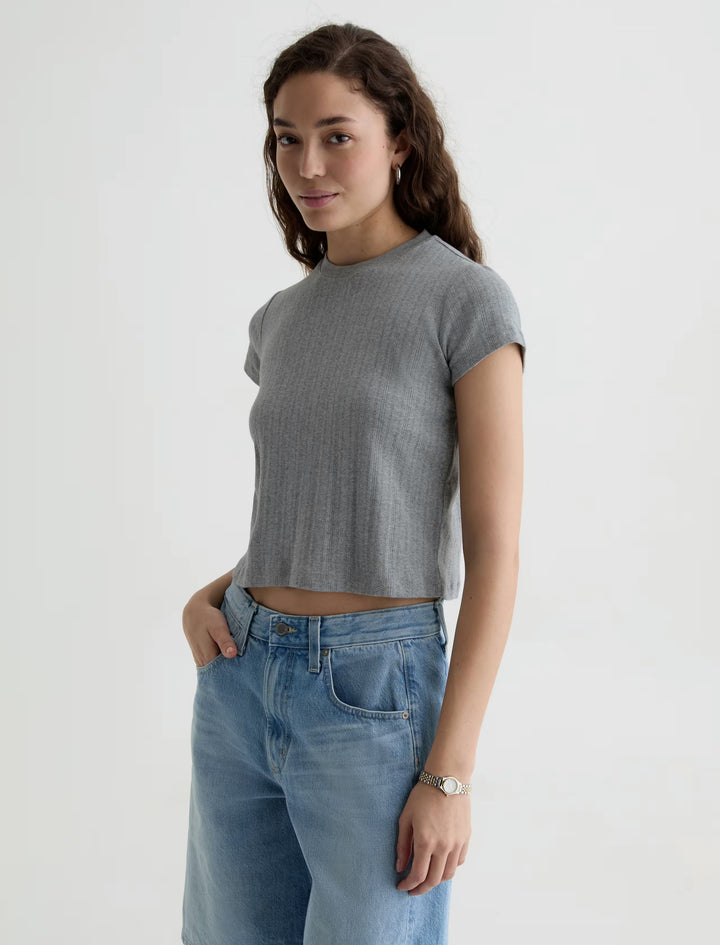 AG Jeans Sadie Crew Heather Grey