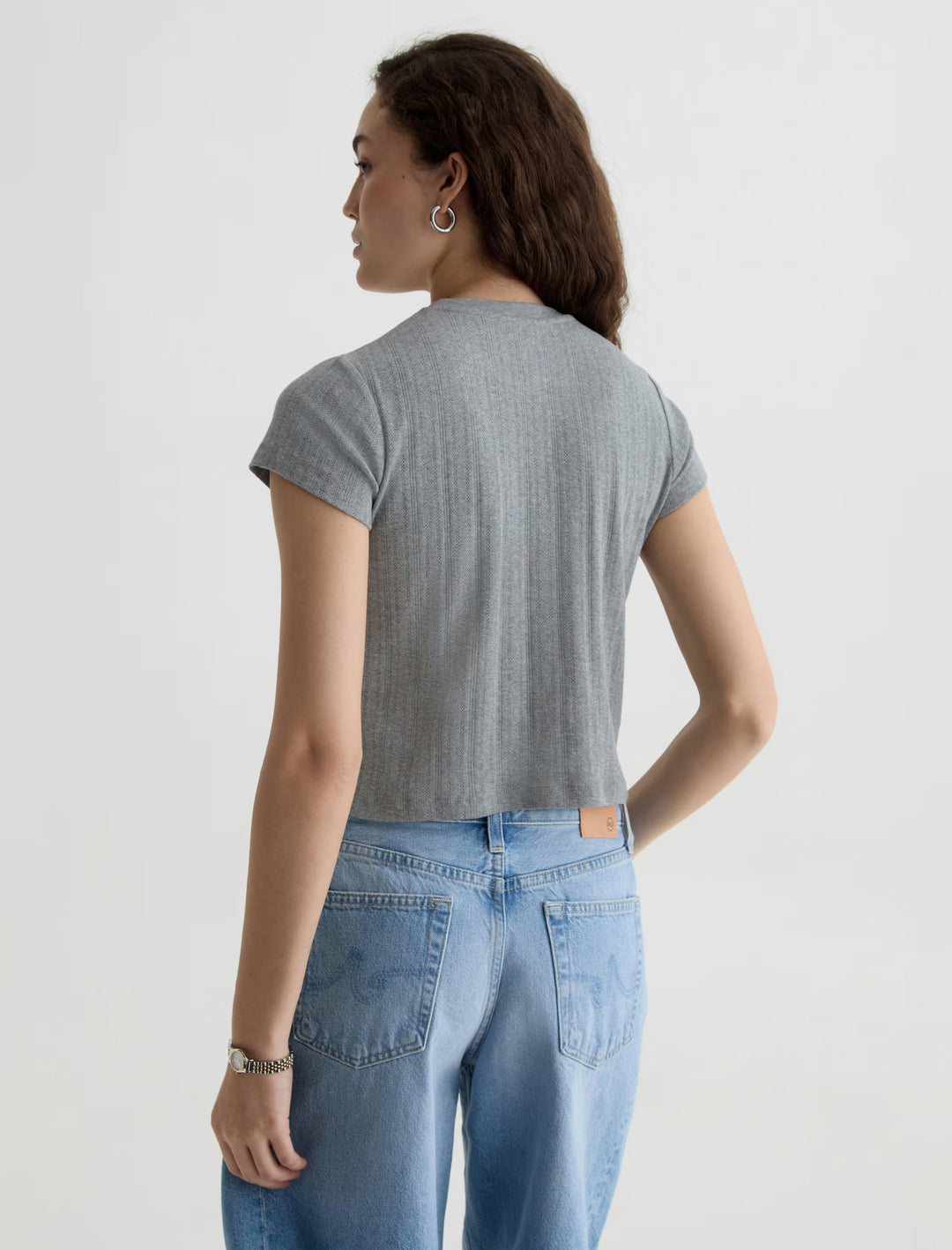 AG Jeans Sadie Crew Heather Grey