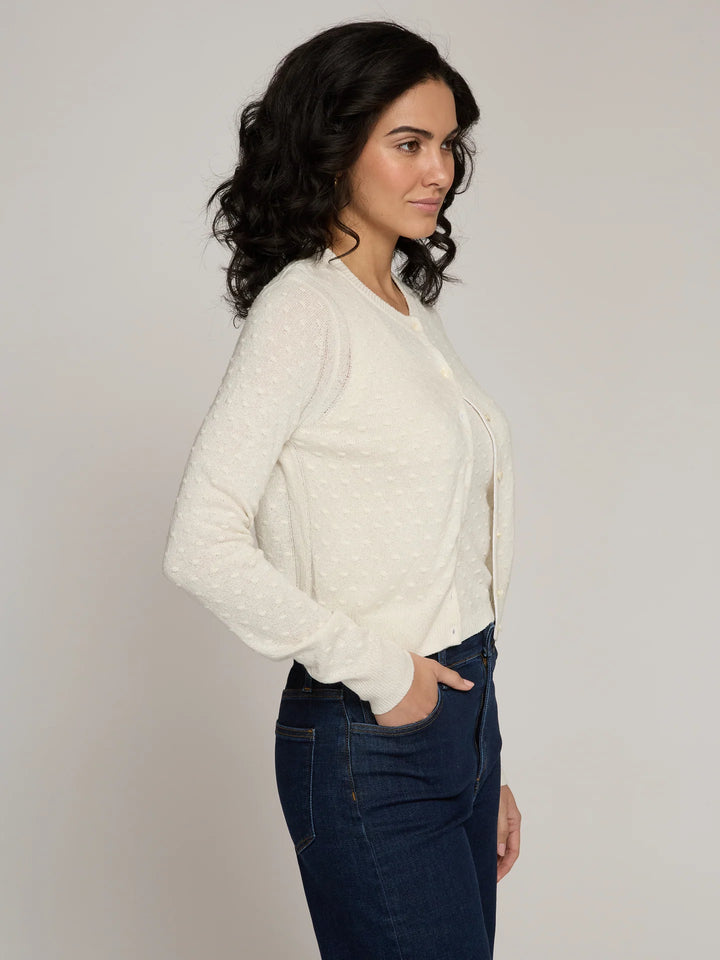 Autumn Cashmere Sheer Dot Cardigan