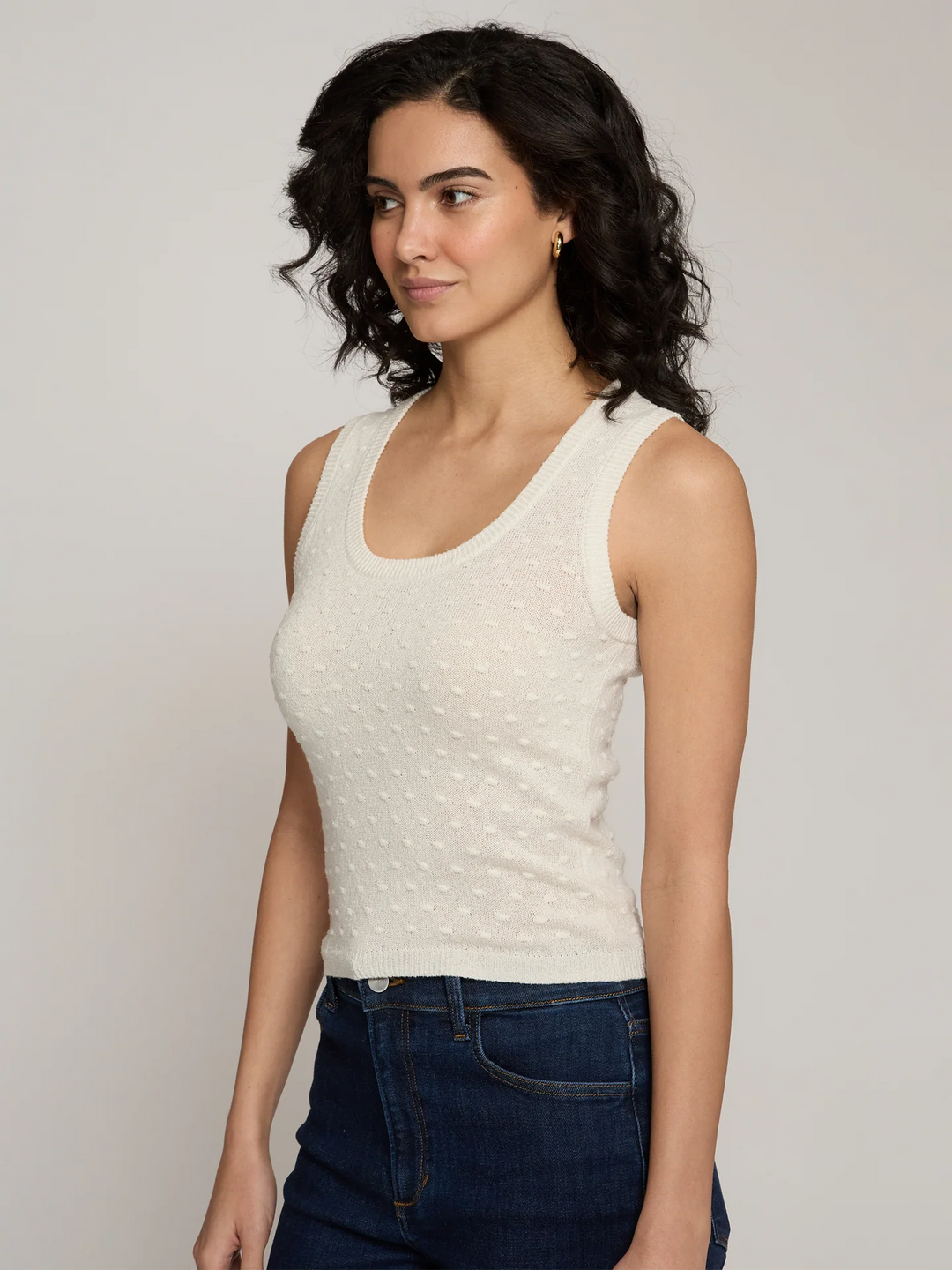 Autumn Cashmere Sheer Dot Tank