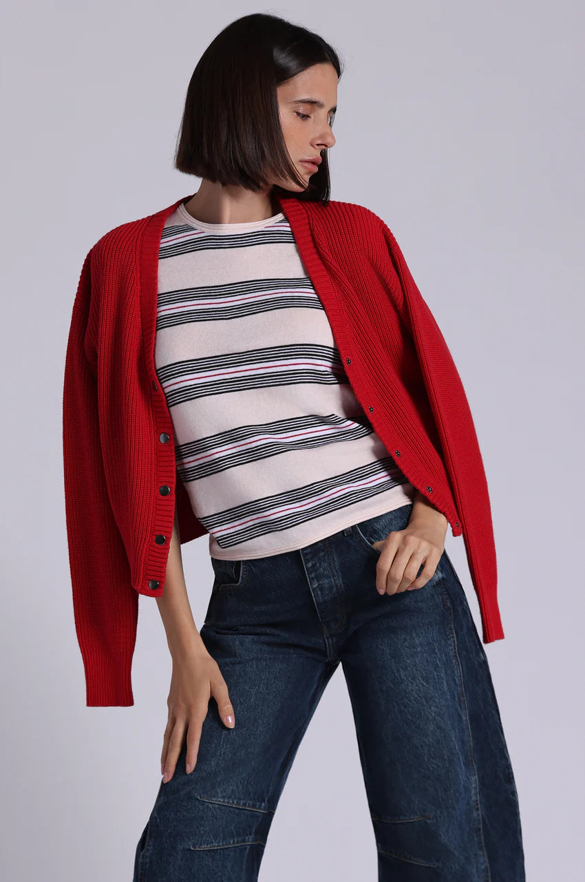 Minnie Rose Cotton Shaker Crop Cardigan