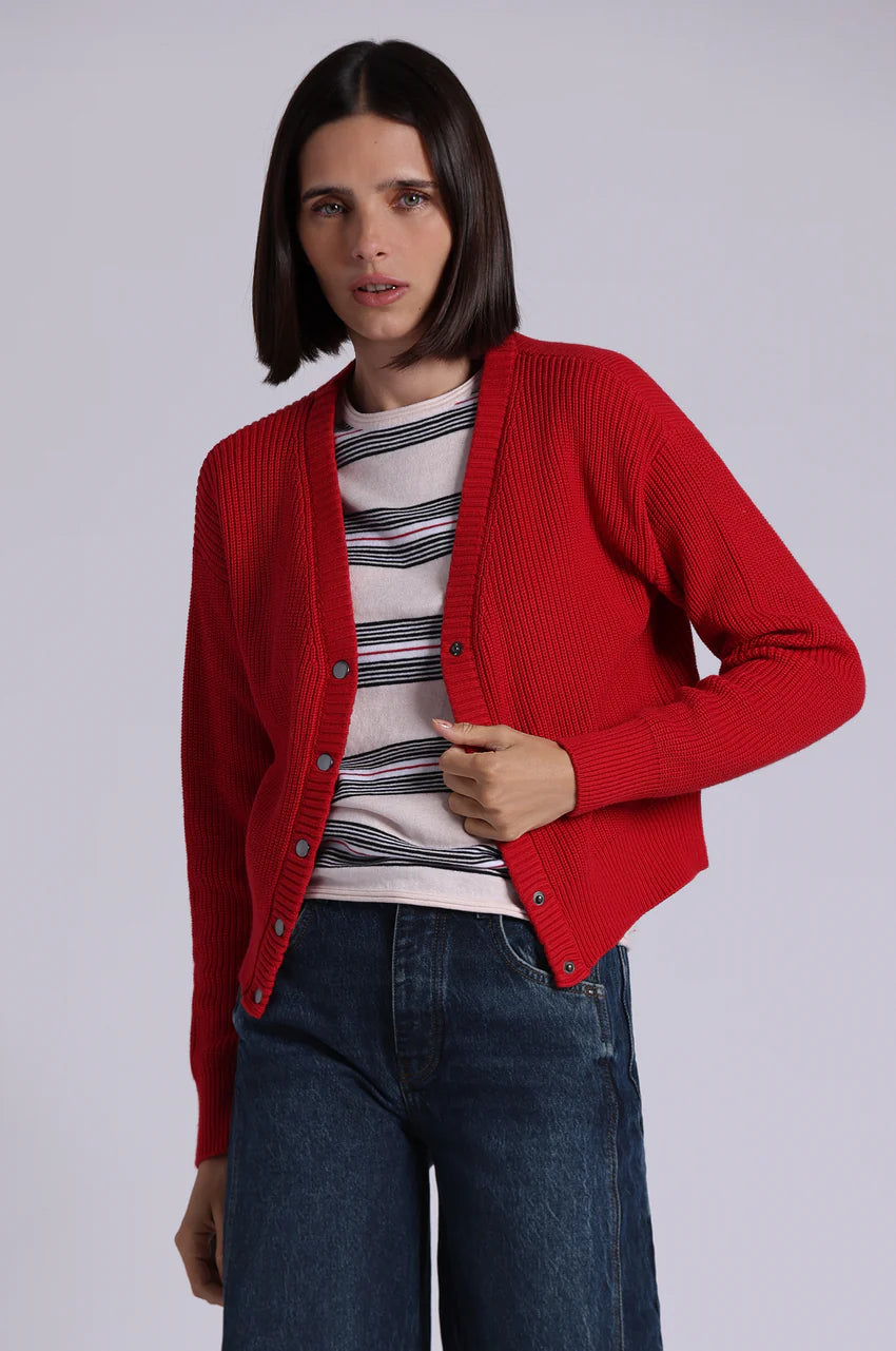 Minnie Rose Cotton Shaker Crop Cardigan