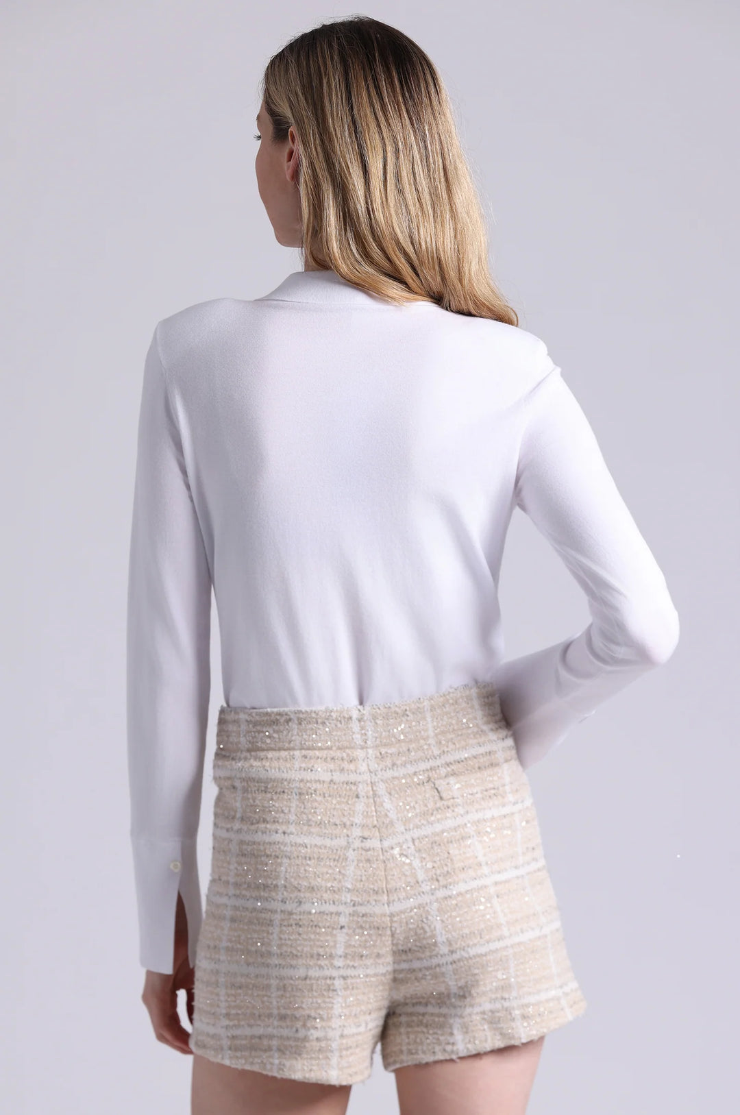 Minnie Rose Long Sleeve Collared Ruffle Shirt