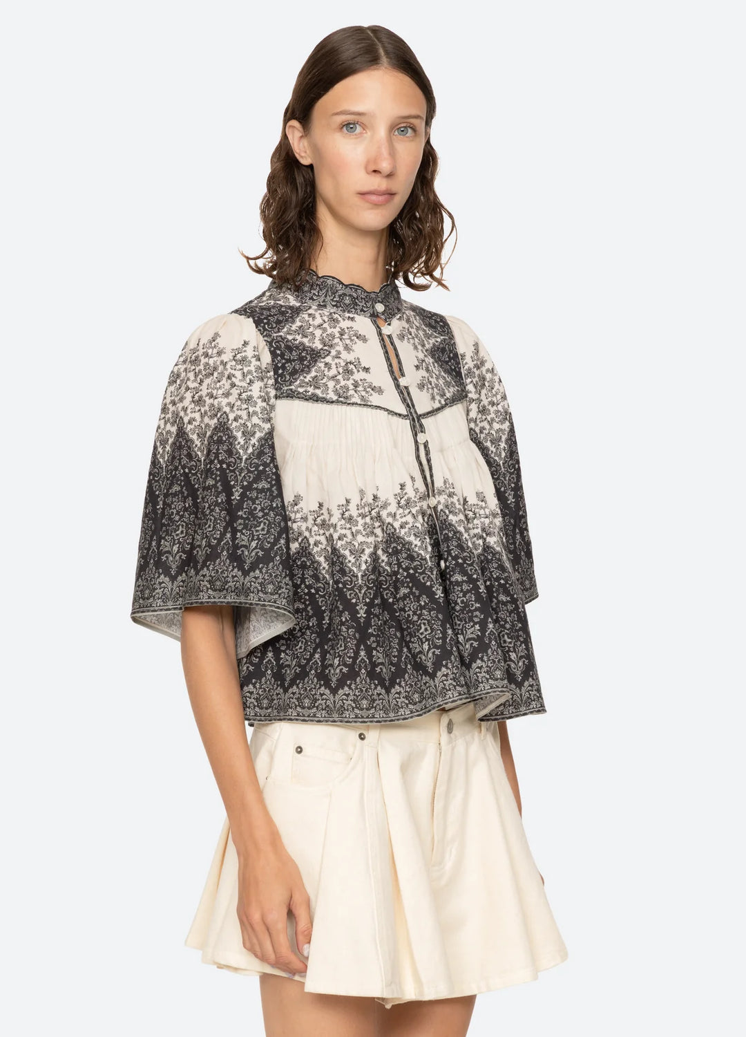 Sea NY Hedra Floral Print Top