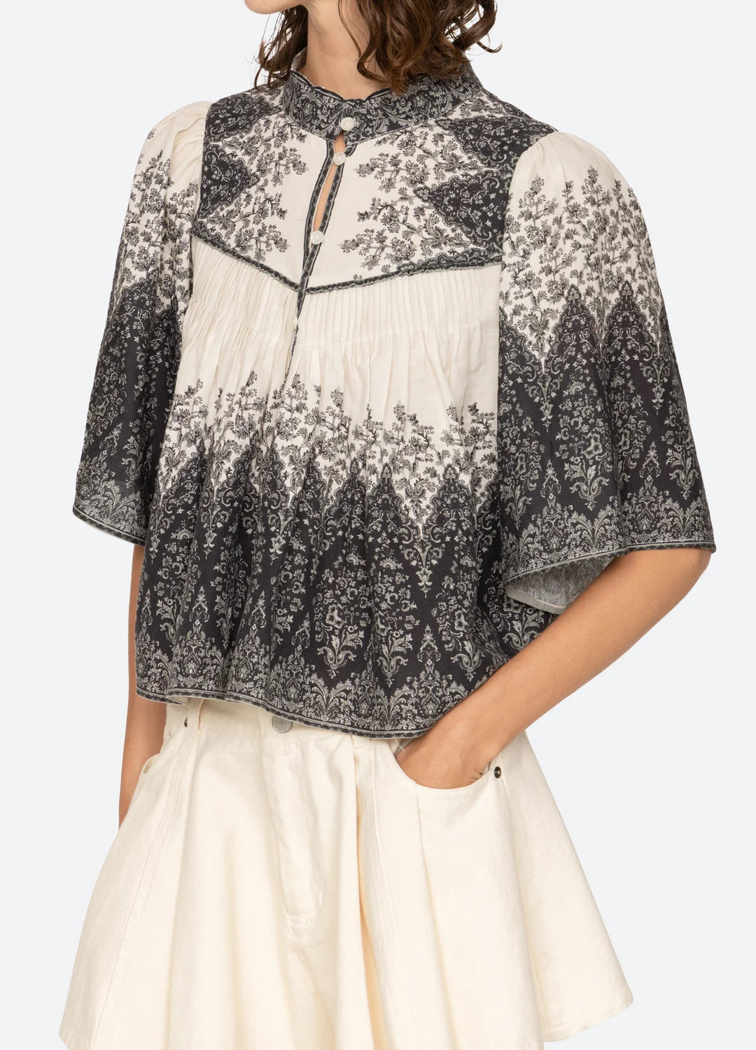 Sea NY Hedra Floral Print Top