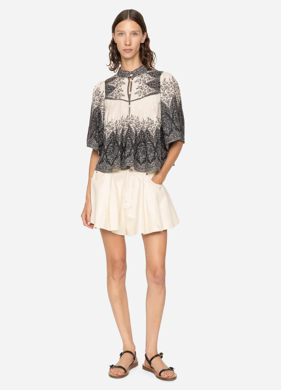 Sea NY Hedra Floral Print Top